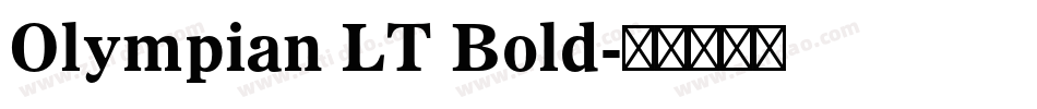 Olympian LT Bold字体转换